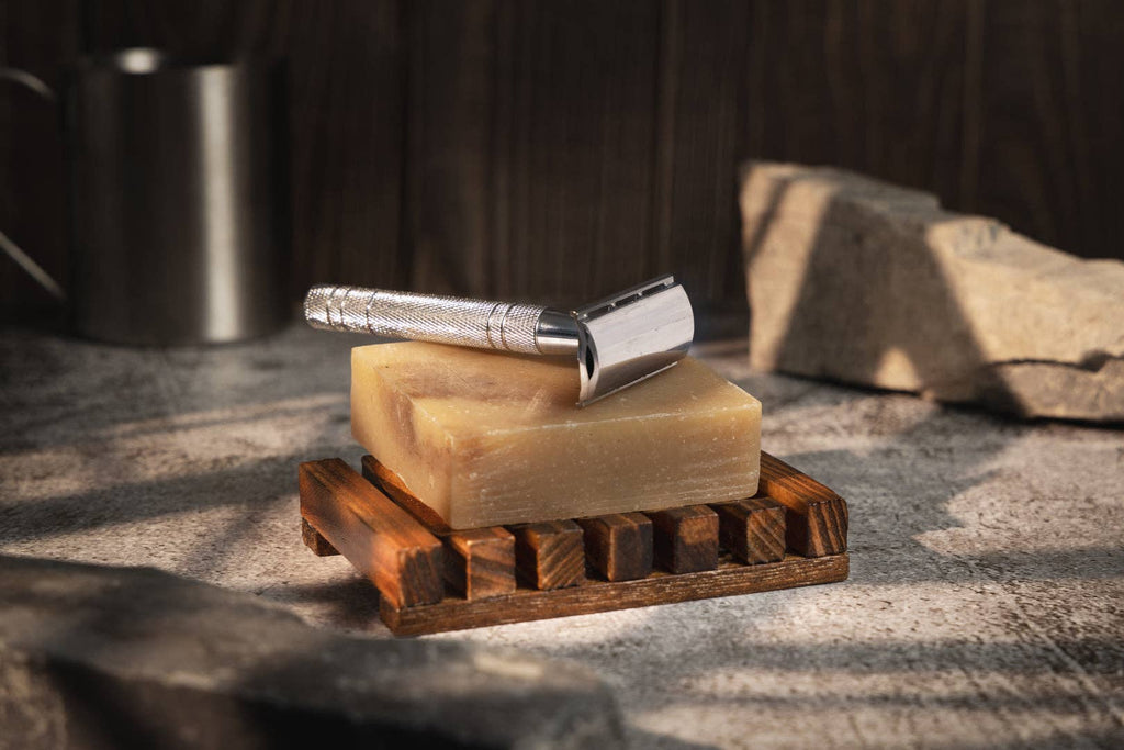 wooden soap dish shave