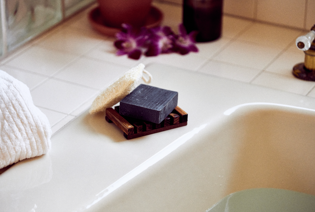 wooden soap dish bath